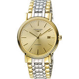 LONGINES 浪琴 Presence 經典優雅機械腕錶/手錶-金x雙色版/38mm L49212327