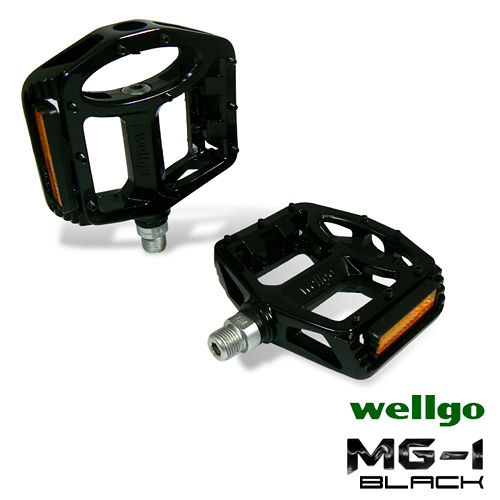 《WELLGO MG-1》鎂合金專業自行車培林腳踏(黑)