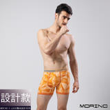 MORINOxLUCAS設計師聯名-幾何迷彩時尚四角褲/平口褲--橘色 L