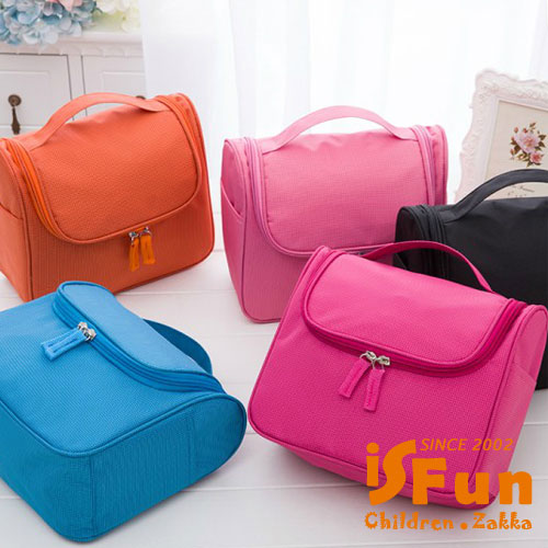 【iSFun】旅行專用＊可掛加厚大容量盥洗包/二色可選