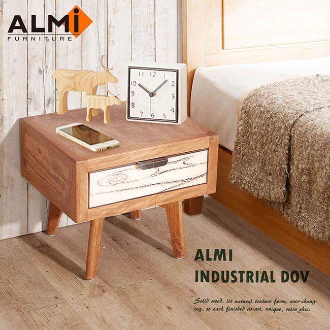 【ALMI】DOCKER VINTAGE-BEDSIDE 1 DRAWER 床頭櫃