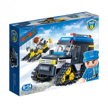 【BanBao 積木】新警察系列-雪地警用車 7007