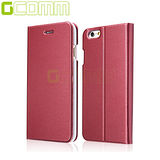 GCOMM iPhone6/6S 4.7吋 金屬質感拉絲紋超纖皮套 美酒紅