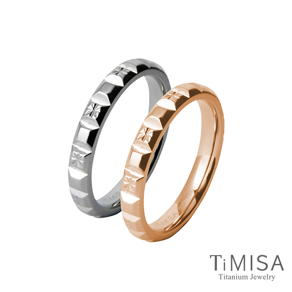 【TiMISA】濃情巧克力(雙色) 純鈦對戒