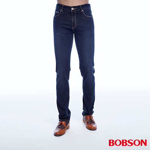 BOBSON   男款低腰高彈力直筒褲 (1816-53)