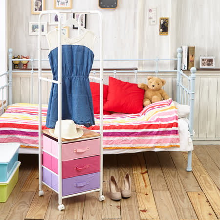 ikloo
日系簡約三抽衣架 (附輪)