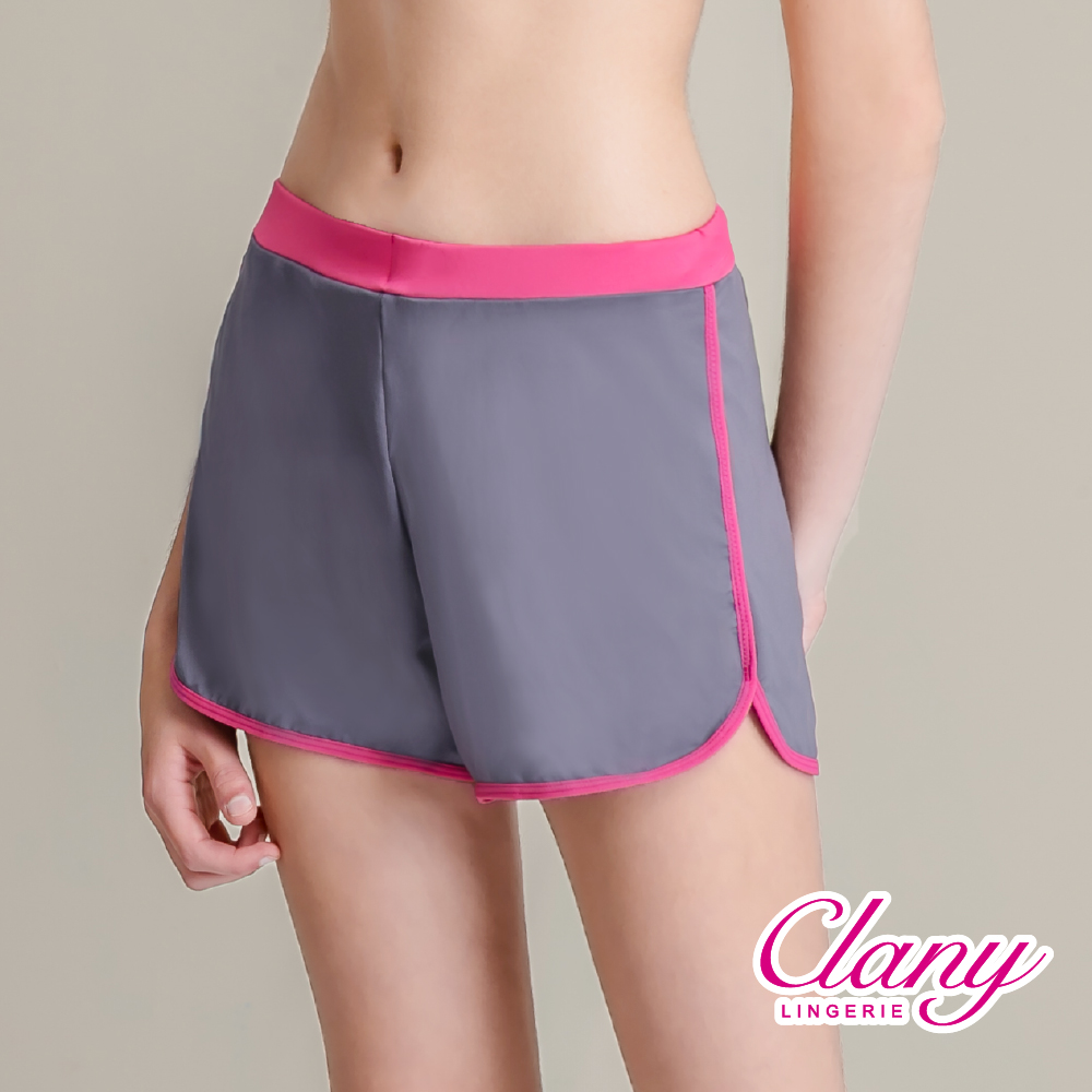 O【可蘭霓Clany】防走光時尚顯瘦L-XL運動短褲 優雅灰 5921-62