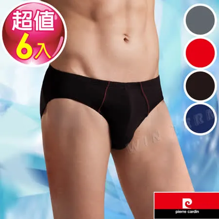 【Pierre Cardin 】皮爾卡登 頂級細緻柔絲彈性三角褲(6入組)