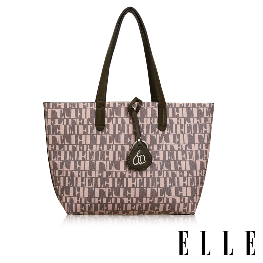 ELLE
撞色真皮子母托特包