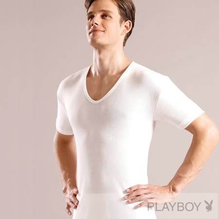 PLAY BOY 4件組時尚型男100%純棉圓領衫