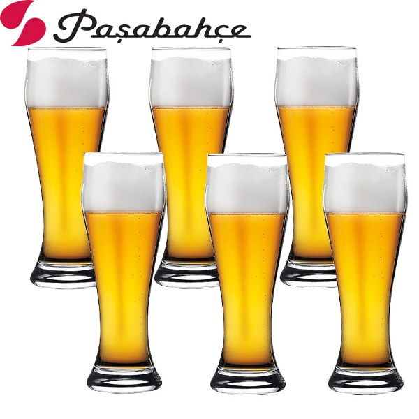土耳其Pasabahce曲線啤酒杯415cc-六入組