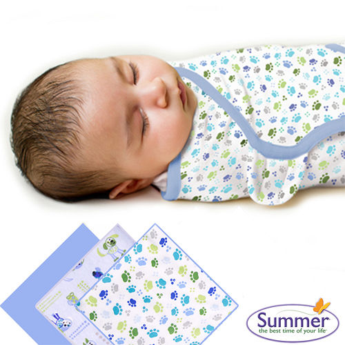 美國Summer Infant 聰明懶人育兒包巾純棉,小號3入組-寶貝狗狗