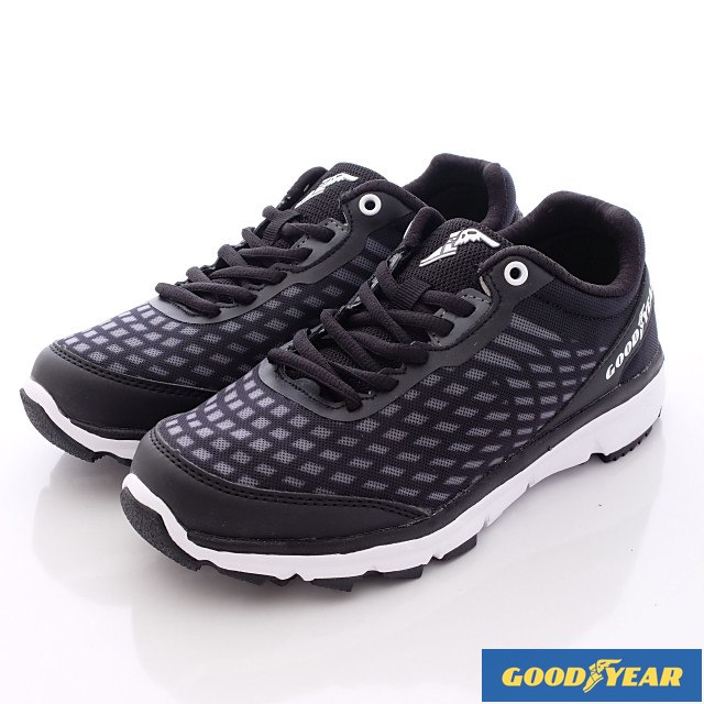 GOODYEAR戶外鞋-雙網透氣慢跑款-WR62600黑-女款(23cm-25cm)