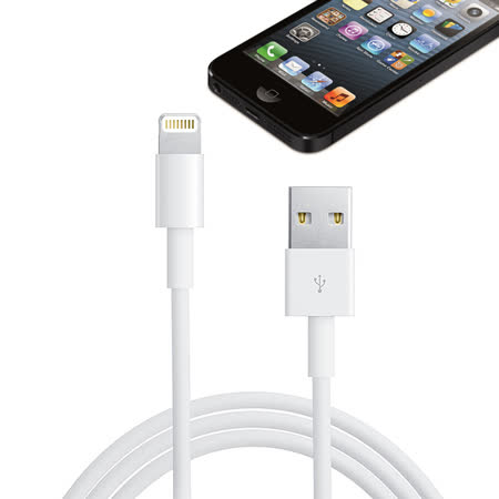 Apple iPhone, iPad, iPod Lightning to USB 傳輸充電線(1m)白