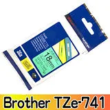 Brother TZe-741 護貝標籤帶 18mm 綠底黑字