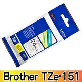 Brother TZe-151 護貝標籤帶 24mm 透明底黑字