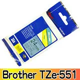 Brother TZe-551 護貝標籤帶 24mm 藍底黑字