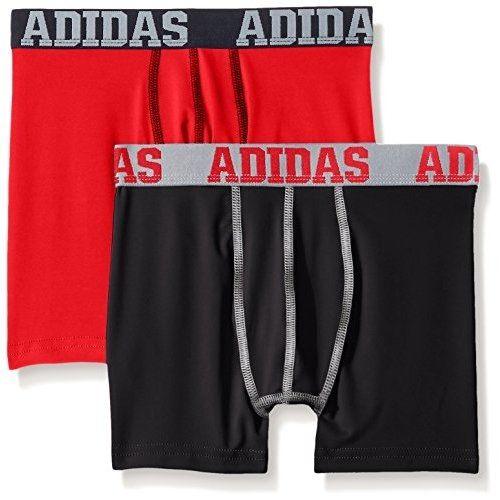 【Adidas】2016男孩學生彈力黑紅四角內著混搭2件組【預購】