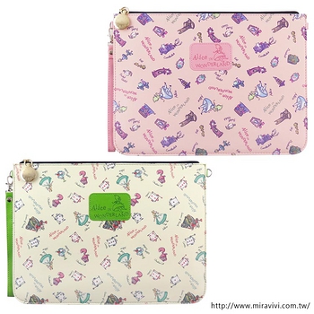 Disney迪士尼愛麗絲夢遊仙境10吋通用平板皮套/保護包/萬用包/手拿包
