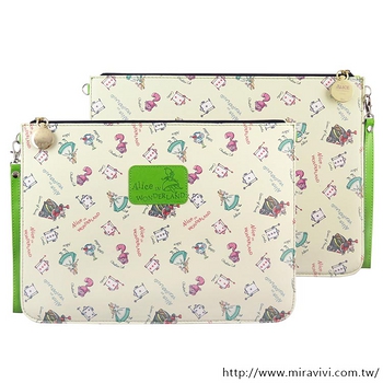 Disney迪士尼愛麗絲夢遊仙境10吋通用平板皮套/保護包/萬用包/手拿包