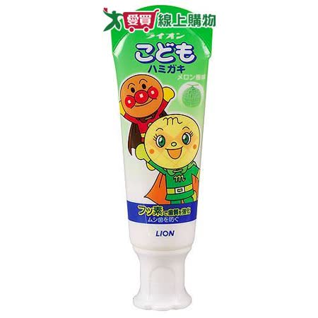 日本獅王麵包超人牙膏-哈密瓜40g