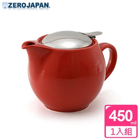 【ZERO JAPAN】典藏陶瓷不銹鋼蓋壺(蕃茄紅)450cc