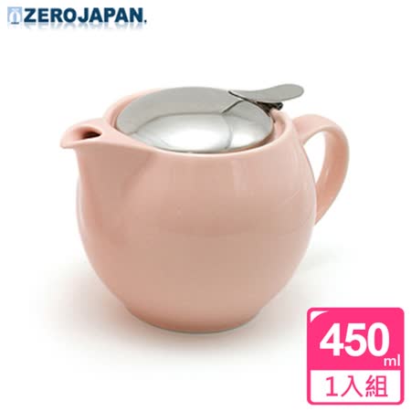 【ZERO JAPAN】典藏陶瓷不鏽鋼蓋壺(桃粉紅)450cc