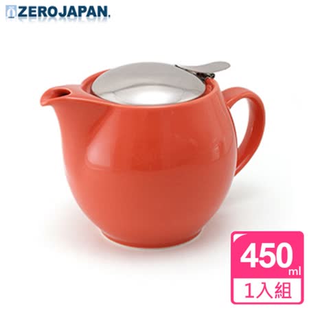 【ZERO JAPAN】典藏陶瓷不銹鋼蓋壺(蘿蔔紅)450cc