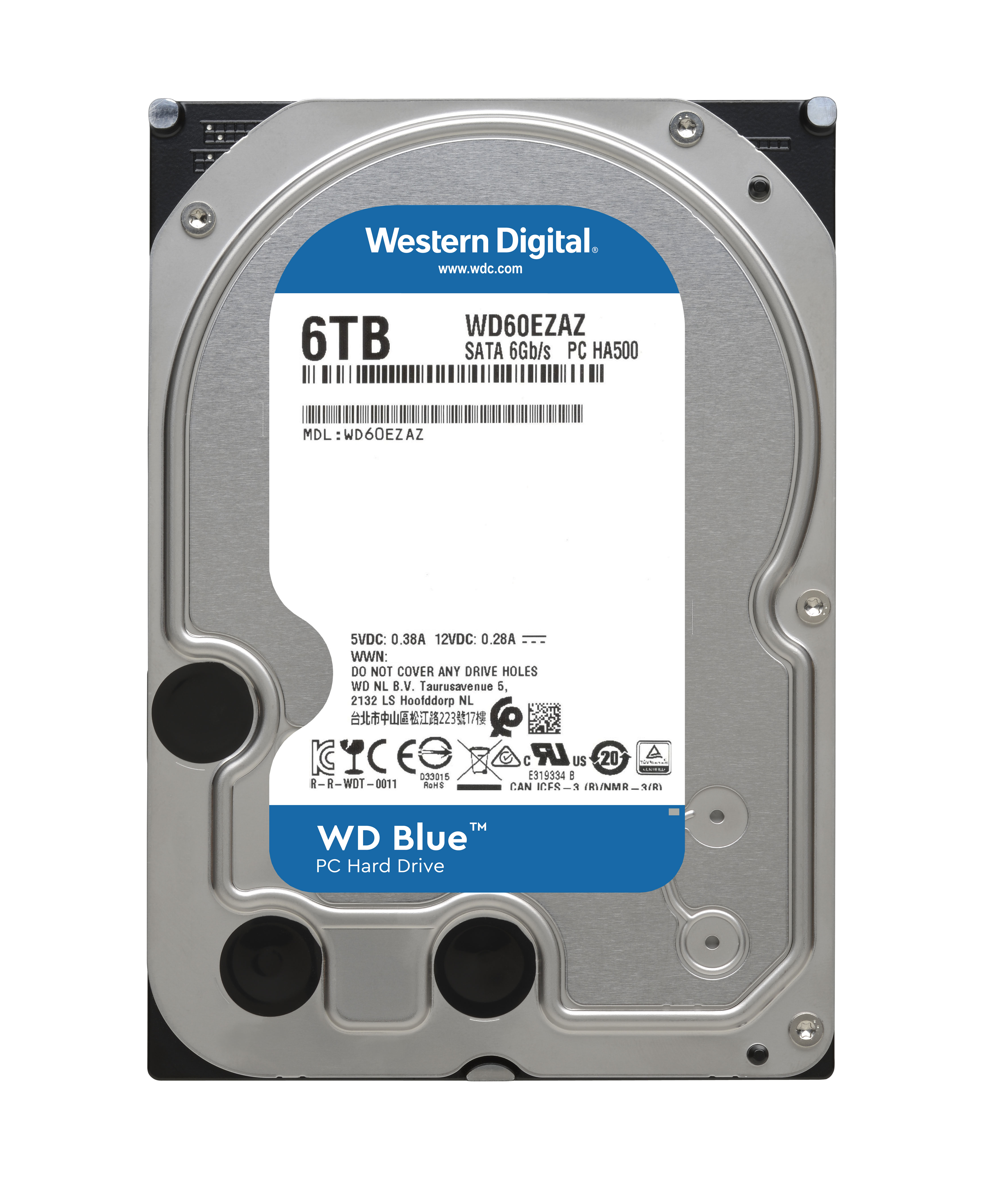 WD 藍標 6TB 3.5吋SATA硬碟(WD60EZAZ)