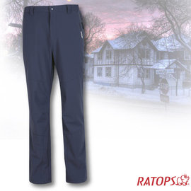 瑞多仕-RATOPS】男款 Softshell 防水透氣保暖長褲.風雨褲._RAS758 暗藍灰 V1