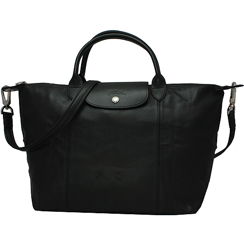 Longchamp Le Pliage Cuir Medium Black 1515737001
