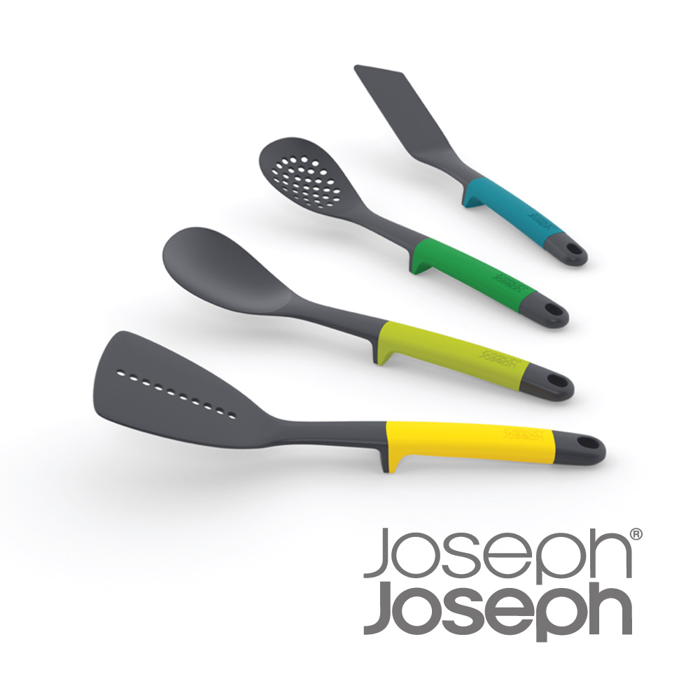 Joseph Joseph英國創意餐廚★不沾桌鏟杓料理4件禮盒組(繽紛綠)★