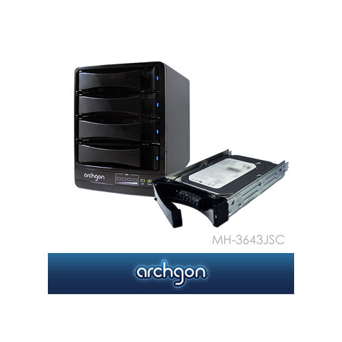 archgon 4-Bay SATA to USB 3.0 & eSATA抽取式硬碟外接盒 MH-3643JSC / 附8公分風扇