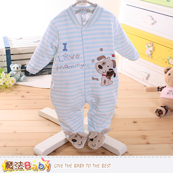 魔法Baby~包腳連身衣 法國設計細絲絨包屁衣 k60173