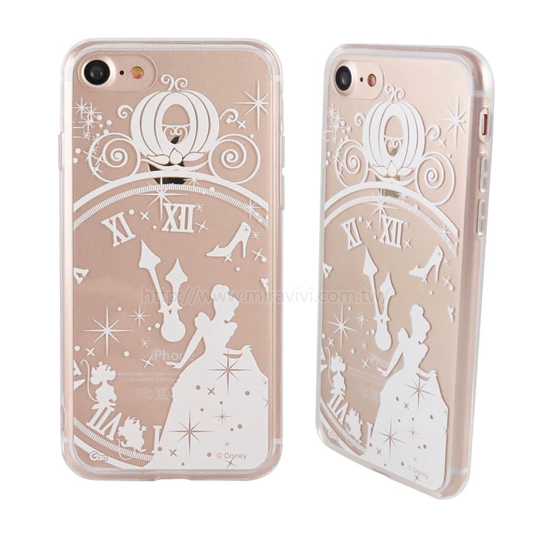 【Disney】迪士尼iPhone 7金蒔繪4.7雙料保護殼-仙杜瑞拉/米奇米妮