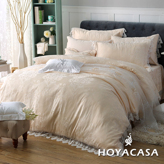 HOYACASA
八件式緹花蕾絲床罩組(雙人)