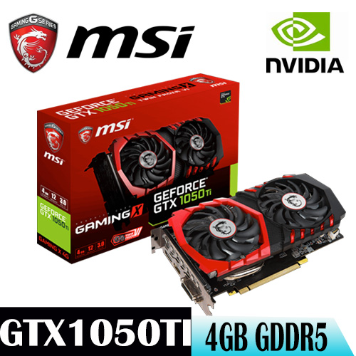 【MSI微星】GTX 1050 TI GAMING X 4G顯示卡
