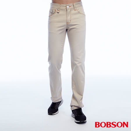 BOBSON 男款刷色半舊直筒褲 (1788-70)