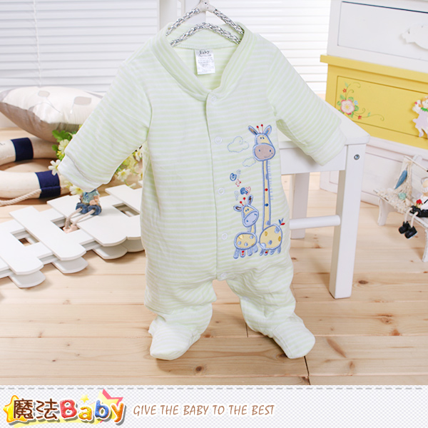 魔法Baby 包腳連身衣 法國設計細絲絨包屁衣 k60239