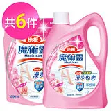 魔術靈 地板清潔劑-水漾玫瑰 1+5件組 (2000ml x1瓶+1800ml x5包)