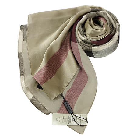 BURBERRY
格紋絲綢緞面圍巾