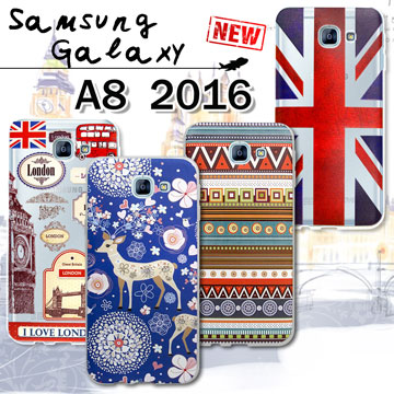 VXTRA  Samsung Galaxy A8 (2016) / A810  率性風格 彩繪軟式保護殼 手機殼