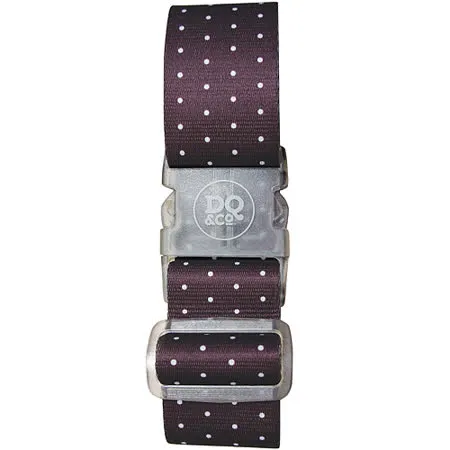 《DQ&CO》行李綁帶(酒紅白點) | 行李箱固定帶 扣帶 束帶 綑綁帶 旅行箱帶