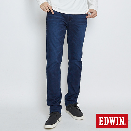 EDWIN 迦績褲JERSEYS復古棉直筒褲-男-酵洗藍