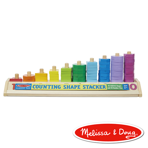 美國瑪莉莎 Melissa & Doug 益智遊戲 - 數字幾何堆疊