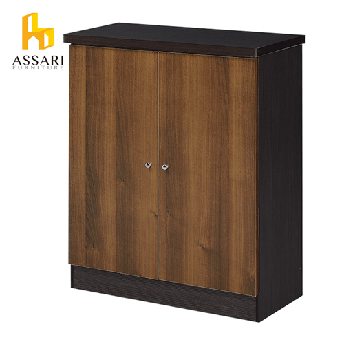 ASSARI-新村雙色雙門2.5尺鞋櫃(寬78*深34*高92cm)