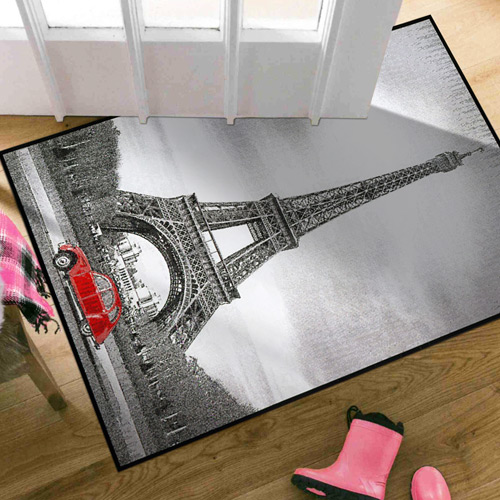 范登伯格 快樂頌 異國風情絲質地毯/地墊-巴黎鐵塔60x100cm