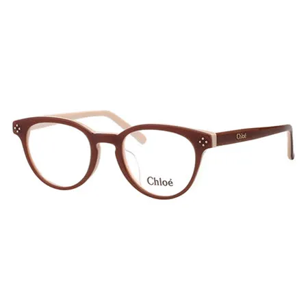CHLOE 復古 圓框 光學眼鏡（咖啡色）CE2680A-905