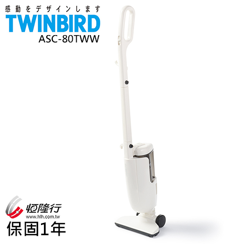 日本TWINBIRD-強力手持直立兩用吸塵器(白)ASC-80TWW