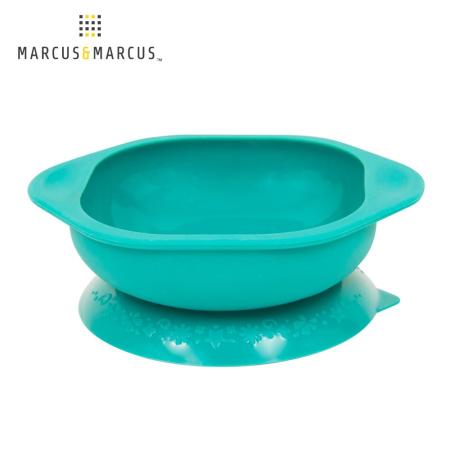 【MARCUS＆MARCUS】動物樂園矽膠防漏幼兒學習吸盤碗-大象(綠)